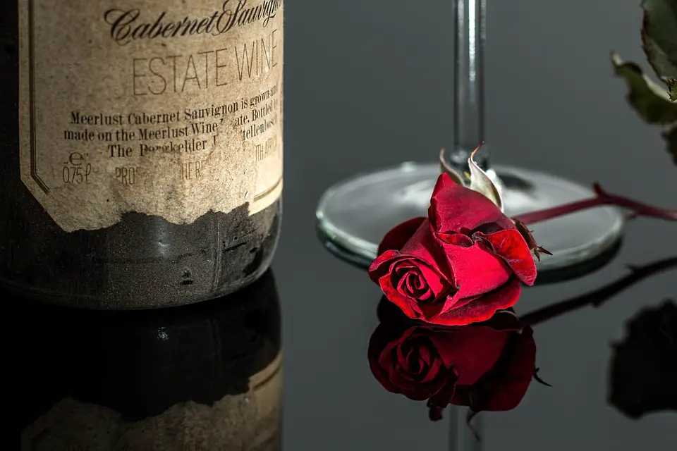 Wine Food Pixabay cc0 https://pixabay.com/it/rose-vino-red-romantico-bottiglia-1024710/