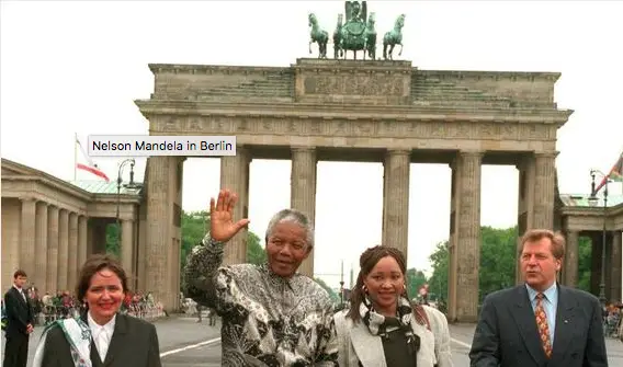 Nelson Mandela a Berlino Screenshot da YouTube