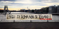 As Roma Berlin Striscione De Rossi