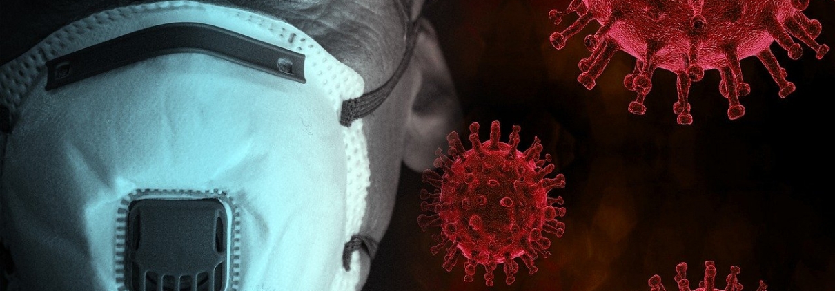 Pixabay CC0 https://pixabay.com/it/photos/coronavirus-maschera-infezione-4957673/
