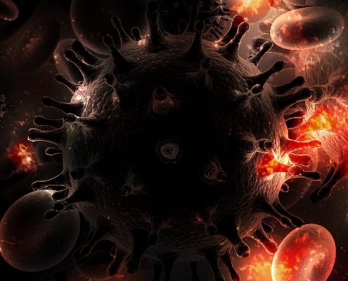 Virus HIV da Pixabay illustrazione di Darwin Laganzon