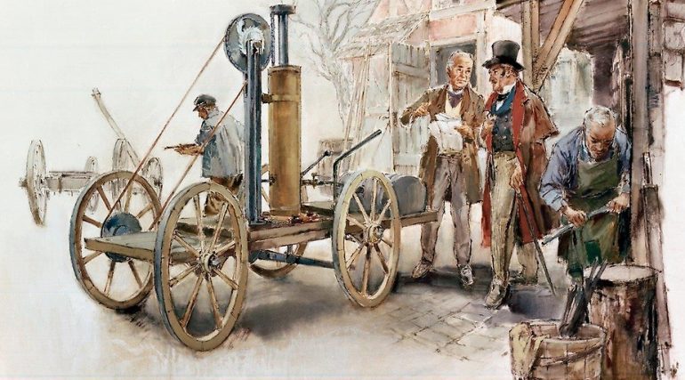 Isaac Rivaz, 1807. https://www.daimler.com/company/tradition/company-history/forerunners-to-the-automobile.html