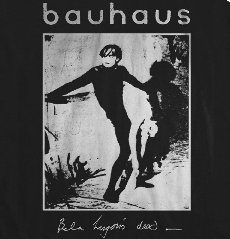 Retro della copertina di Bela Lugosi's Dead dei Bauhaus