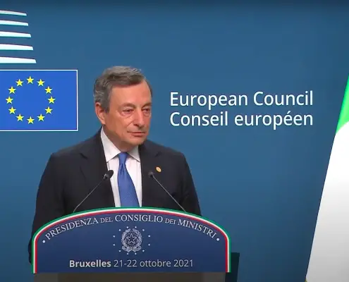 Mario Draghi, screenshot preso da https://www.youtube.com/watch?v=x_q84OKXo7A
