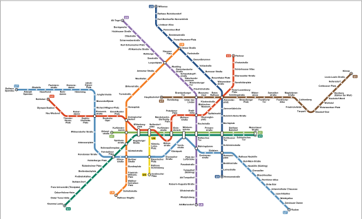 Netzplan der U-Bahn Berlin