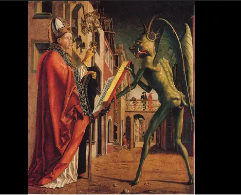 Esorcismi - "Sant'Agostino e il diavolo" di Michael Pacher