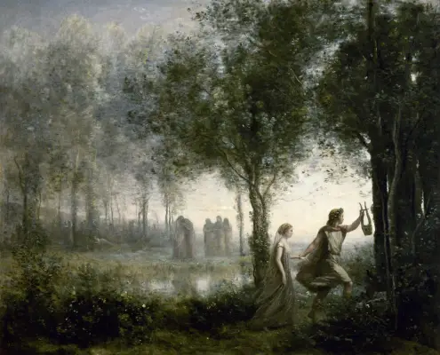 Orfeo ed Euridice di Jean-Baptiste Camille Corot, 1861, Olio su tela