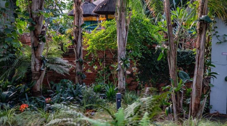 Balinesischer Garten, foto di riesebusch, da flickr 