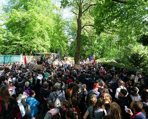 manifestazioni, CC0 1.0, foto di Leonhard Lenz, da Wikimedia, https://commons.wikimedia.org/wiki/File:%221._Mai_im_Grunewald%22_Demonstration_in_Berlin_at_1st_of_May_2018_09.jpg