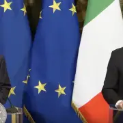 Olaf Scholz e Mario Draghi - Screenshot da Youtube https://www.youtube.com/watch?v=SKWRccC7sGc