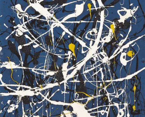 Jackson Pollock Composition No. 16, 1948 Oil on canvas 56,5 × 39,5 cm Museum Frieder Burda, Baden-Baden © Pollock-Krasner Foundation / VG Bild-Kunst, Bonn 2022