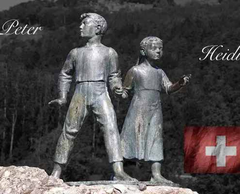 Statua di Heidi e Peter