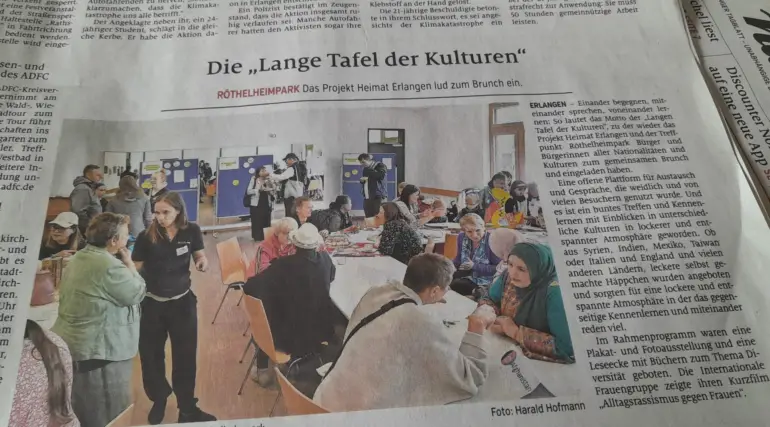 La lunga tavola delle culture, brunch condiviso a Erlangen